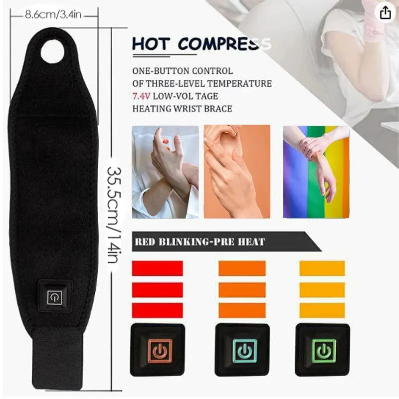 USB Heat Therapy Wrist Wrap